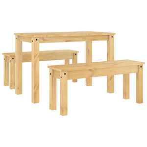 vidaXL Matgrupp 3 delar PANAMA massiv tr&auml; furu