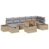 vidaXL Tr&auml;dg&aring;rdsoffset 8 st Beige konstrotting