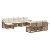vidaXL Tr&auml;dg&aring;rdsoffset 10 pcs Beige konstrotting