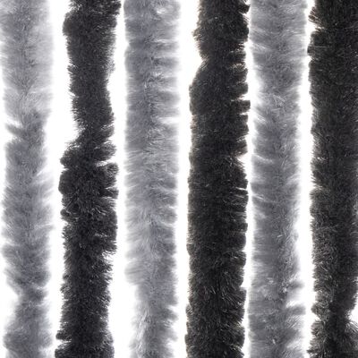 vidaXL Insektsgardin grå och svart 56x185 cm chenille