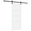 vidaXL Skjutd&ouml;rr 86 x 211 cm Konstruerat tr&auml; Vit och svart