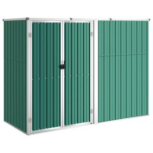 vidaXL Tr&auml;dg&aring;rdsskjul gr&ouml;n 225x89x161 cm galvaniserat st&aring;l