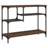 vidaXL Konsolbord med hyllor brun ek 100x35x75 cm