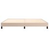vidaXL Boxspring-s&auml;ngram cappuccino 200x200 cm konstl&auml;der