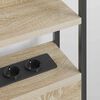 vidaXL F&ouml;rvaringshuvudgavel med hylla Sonoma ek 75 cm Konstruerat tr&auml;