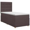 vidaXL Kontinentals&auml;ng med madrass M&ouml;rkbrun 90 x 200 cm Tyg