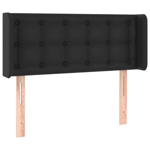 vidaXL S&auml;nggavel med kanter svart 83x16x78/88 cm konstl&auml;der