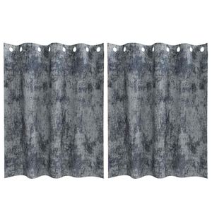 vidaXL Sammetsgardiner 2 st Silvergr&aring; 140 x 140 cm Sammet