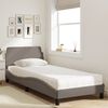 vidaXL Bed with Mattress "Dover" Taupe 80x200 cm Fabric