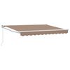 vidaXL Utdragbar markis Taupe 4,5 &times; 3 m 100% Polyester och Aluminium