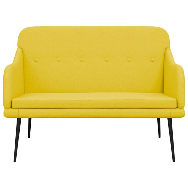 vidaXL B&auml;nk ljusgul 110x76x80 cm tyg