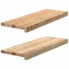 vidaXL Trappstegsmattor 2 pcs obehandlad 70x30x2 cm massiv ek