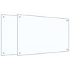 vidaXL Stänkskydd 2 st transparent 80x50 cm härdat glas