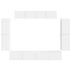 vidaXL TV-sk&aring;p 8 pcs Vit