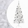 vidaXL Konstgjord julgran med julkulor 150 cm 150 LED-lampor Varmvit