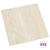 vidaXL Golvplankor 55 pcs Beige 5,11 m&sup2; PVC