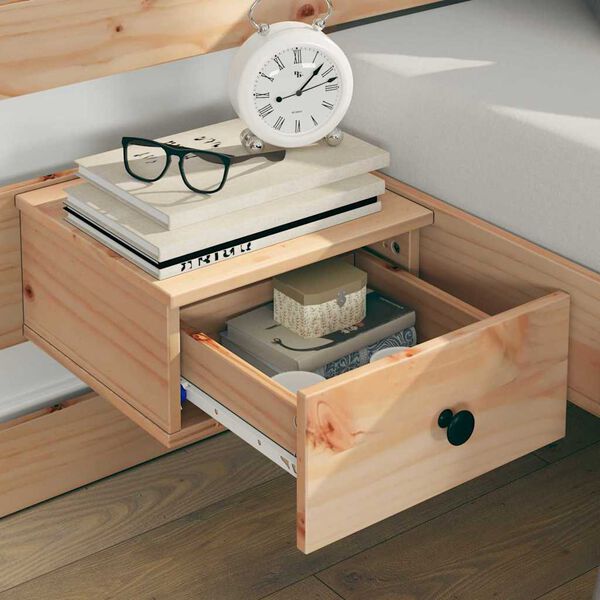 vidaXL Sängram med huvudgavel Brun 140 x 200 cm Massiv furu