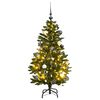 vidaXL Plastgran med g&aring;ngj&auml;rn 150 LEDs & kulor 150 cm