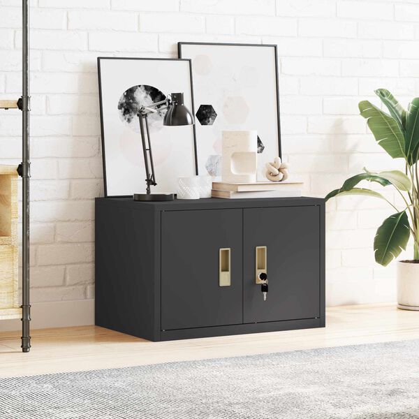 vidaXL F&ouml;rvaringssk&aring;p Svart 60 x 40 x 40 cm St&aring;l