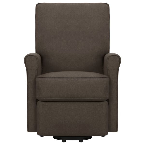 vidaXL Massagef&aring;t&ouml;lj med uppresningshj&auml;lp m&ouml;rkbrun tyg