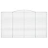 vidaXL Gabioner bågformade 10 st 400x50x220/240 cm galvaniserat järn