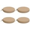 vidaXL Sittkuddar SOEST 4 st 100% Polyester Sand &Oslash; 35 x 7 cm