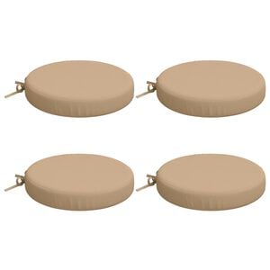 vidaXL Sittkuddar SOEST 4 st 100% Polyester Sand &Oslash; 35 x 7 cm