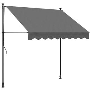 vidaXL Markis inf&auml;llbar antracit 200x150 cm tyg och st&aring;l