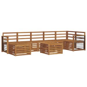 vidaXL Utomhussoffset 8 st Naturf&auml;rg