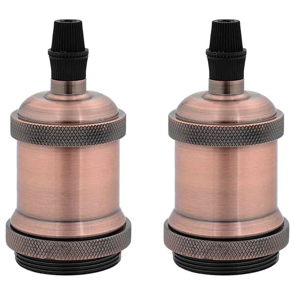 vidaXL Lamph&aring;llare 2 st R&ouml;d Brons E27