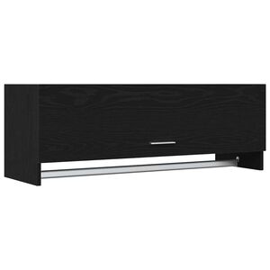 vidaXL Garderob med l&aring;da Svart Ek 100 x 32,5 x 35 cm Konstruerat tr&auml;