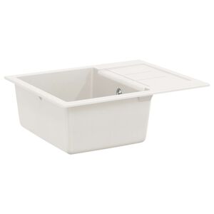 vidaXL Diskho Vit 620 x 500 mm 80% Kvarts och 20% Resin