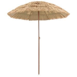 vidaXL Badparasol Naturf&auml;rg 255 x 255 x 255 cm Polyester och St&aring;l