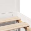 vidaXL Sängram utan madrass vit 135x190 cm massiv furu