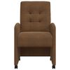 vidaXL Matstolar med hjul 2 pcs Brun 57 x 67 x 98 cm Faux mockaläder
