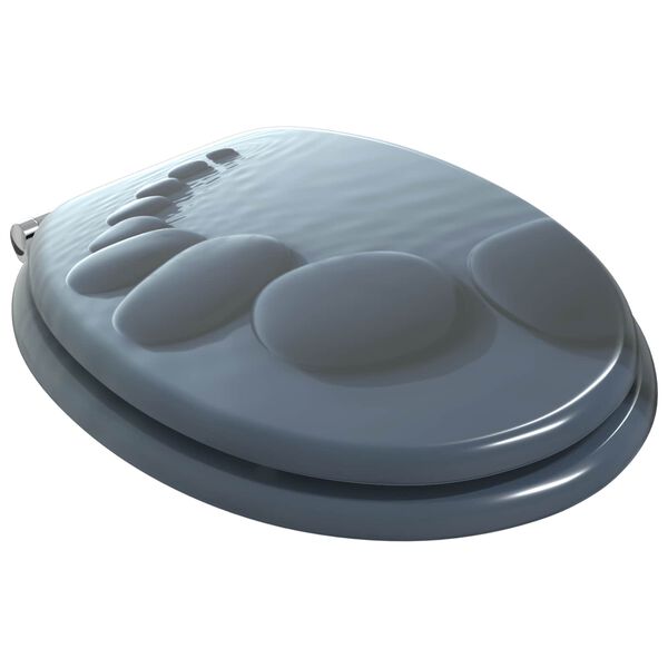 vidaXL Toalettstol 2 pcs Gr&aring; 44 x 38 cm MDF-board