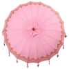 vidaXL Balinesisk Parasol Rosa 185 x 185 x 260 cm Bomull