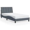 vidaXL Bed Frame without Mattress "Hanko" Dark Grey 100x200 cm Velvet
