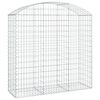vidaXL Gabion b&aring;gformad 150x50x140/160 cm galvaniserat j&auml;rn