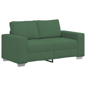 vidaXL Loveseat soffa m&ouml;rkgr&ouml;n 160x77x82 cm manchestertyg