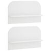 vidaXL V&auml;gg hylla 2 st Vit 60 x 13.5 x 37.5 cm Konstruerat tr&auml;