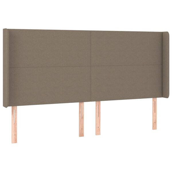 vidaXL S&auml;nggavel LED taupe 163x16x118/128 cm tyg
