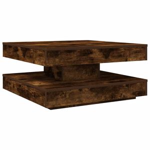 vidaXL Soffbord 360 grader vridbart r&ouml;kf&auml;rgad ek 70x70x34,5 cm