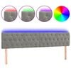 vidaXL S&auml;nggavel LED ljusgr&aring; 200x7x78/88 cm sammet