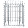 vidaXL Gabion upph&ouml;jd s&auml;ng Silver 50 x 50 x 60 cm Galvaniserat St&aring;l