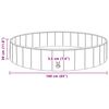 vidaXL Hopf&auml;llbar hundsimingspool Bl&aring; 160 x 160 x 30 cm PVC