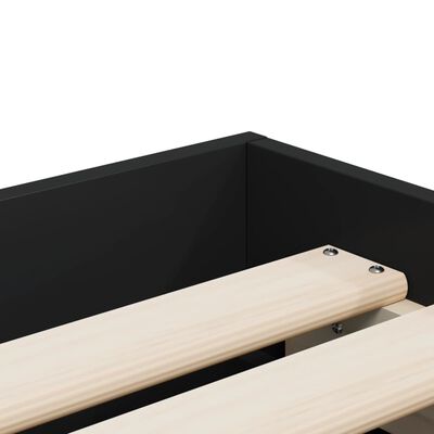 vidaXL Sängram med lådor svart 75x190 cm konstruerad trä