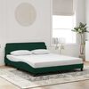 vidaXL Bed Frame "Dover" Dark Green 160x200 cm Velvet