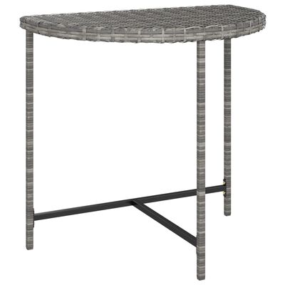 vidaXL Trädgårdsbord grå 80x50x75 cm konstrotting