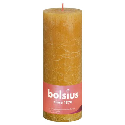 Bolsius Rustika blockljus 4-pack 190x68 mm honungsgul